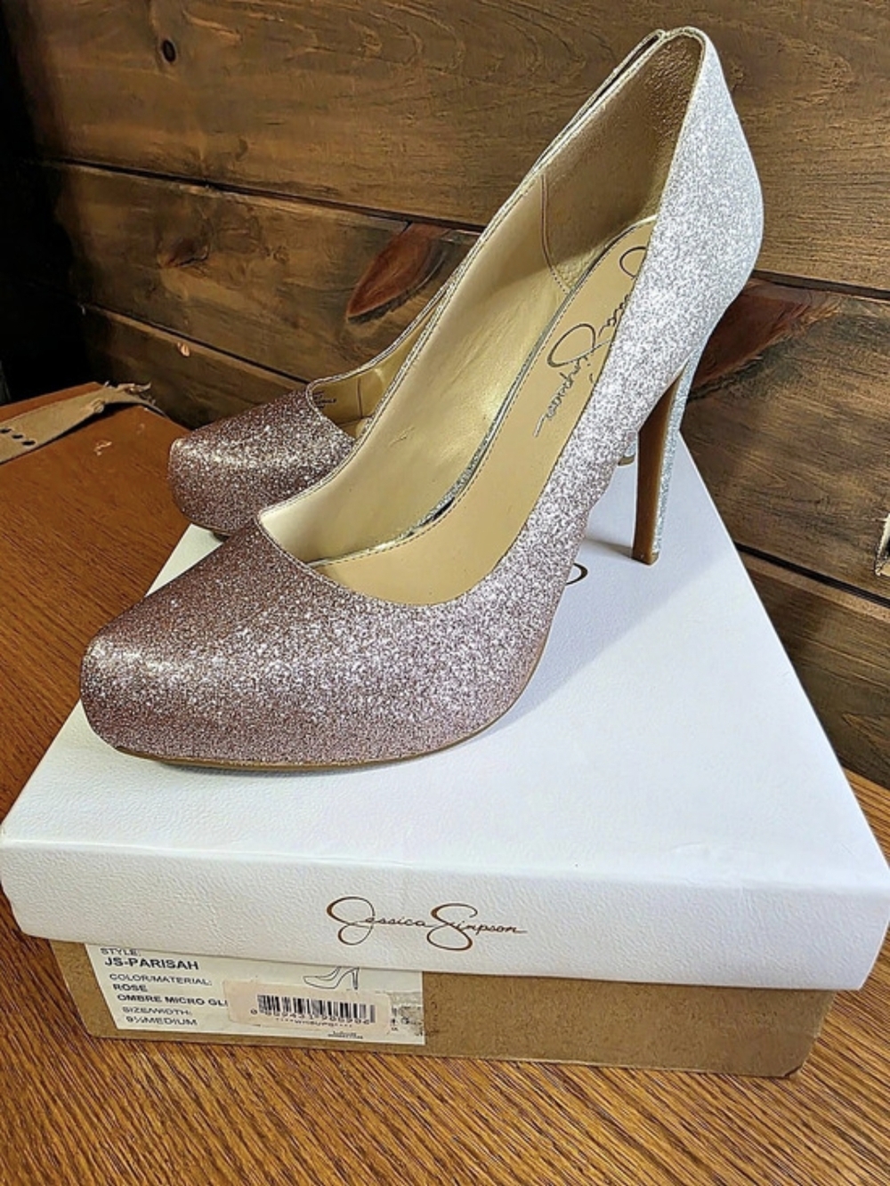Jessica Simpson Parisah Ombre Micro Glitter Platform Pumps Glitter Platform